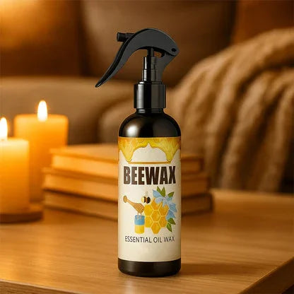Beeswax Furniture Polish Spray – Wood Shine 120 ML | Natural BeeWax Spray Brown Wooden Furniture Cleaner | Natural Micro-Molecularized Beeswax Spray