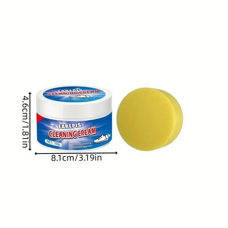Multipurpose Whitening Cleaning Cream with Sponge – 100g | Powerful Stain Remover for Kitchen, Tiles, Sink,