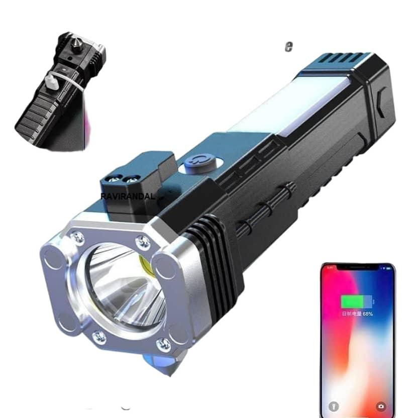 8 in 1 Portable Rechargeable Torch LED Flashlight