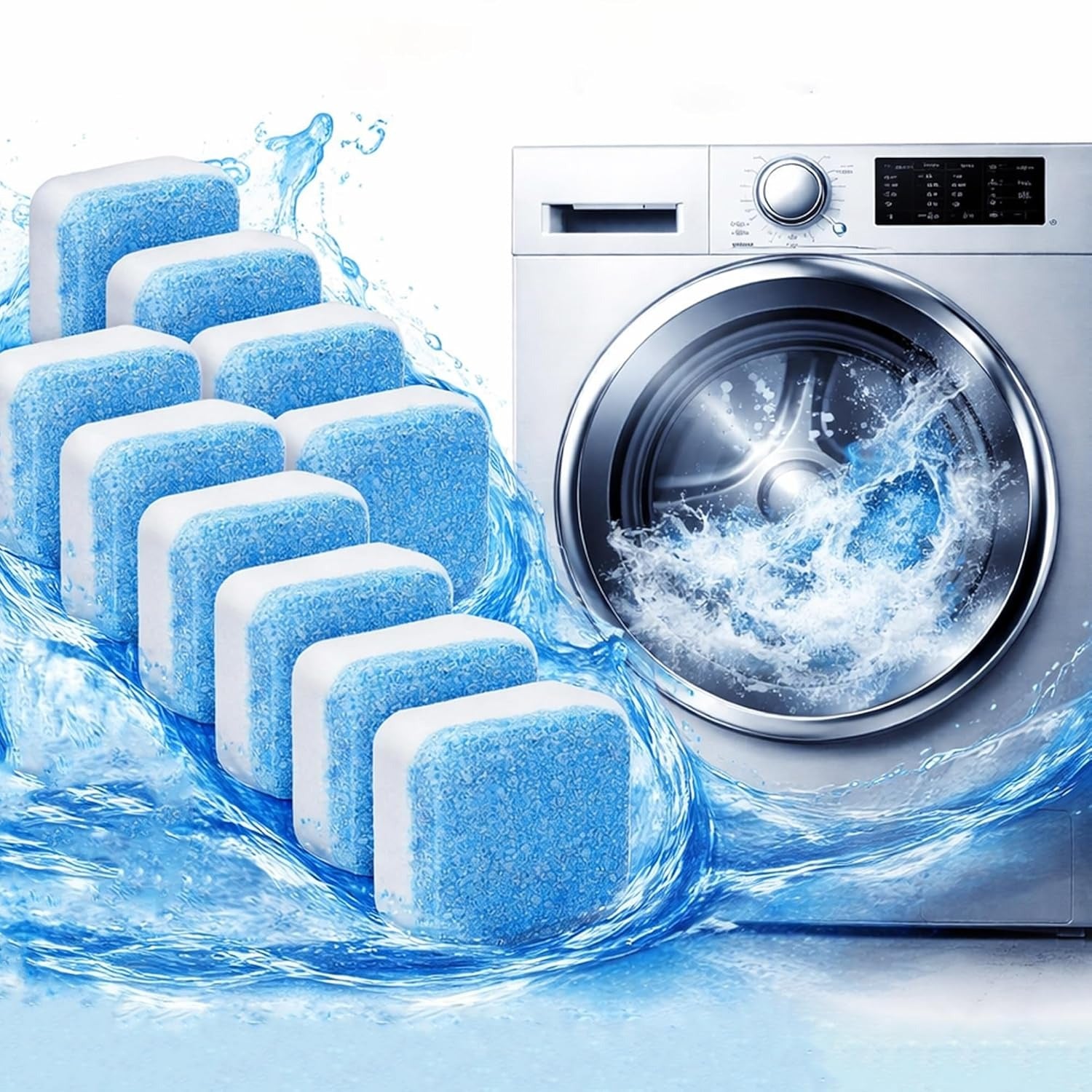 Washing Machine Cleaner Tablets – Deep Drum Cleaning, Removes Odor, Limescale & Residue (All Washer Types)