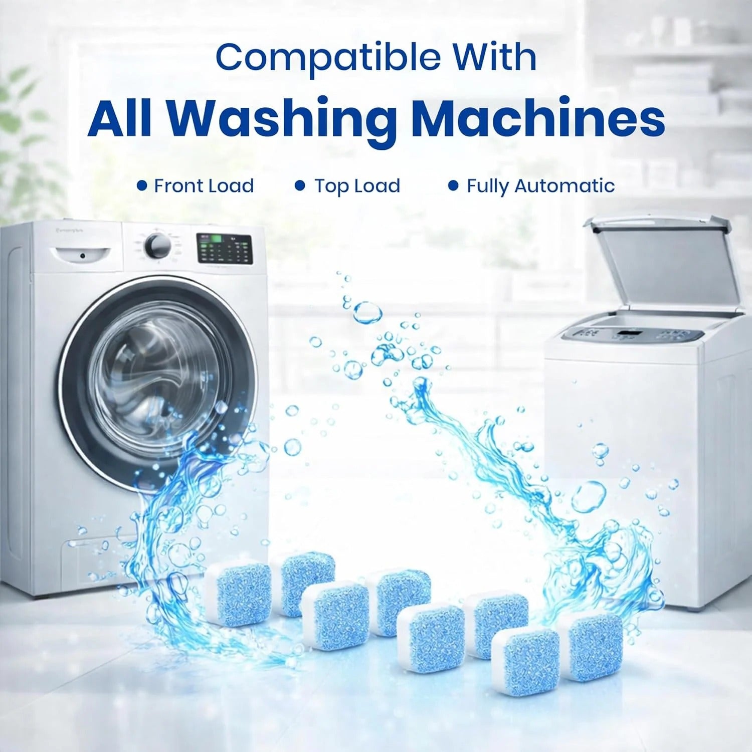 Washing Machine Cleaner Tablets – Deep Drum Cleaning, Removes Odor, Limescale & Residue (All Washer Types)