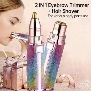 2 in 1  Original Eyebrow Remover & Face Hair Trimmer – Flawless Portable Epilator for Women & Men | Facial, Lip & Nose Hair Shaver