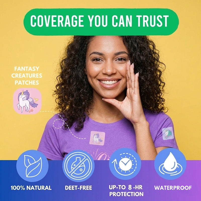 No More Bites! Mosquito Repellent Patches of 72 | Safe for Babies, Kids and Adults | Natural Ingredients | Long-Lasting 8-10- hr Shield