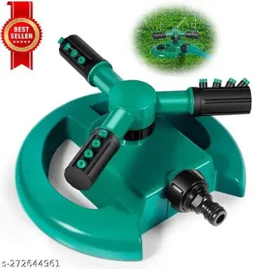 Automatic 360° Rotating Garden Sprinkler – Adjustable Water Sprayer for Lawn, Plant Irrigation & Kids Play