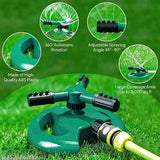 Automatic 360° Rotating Garden Sprinkler – Adjustable Water Sprayer for Lawn, Plant Irrigation & Kids Play