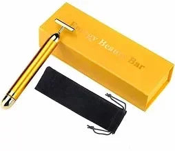 24K Gold Energy Beauty Bar Electric Mild Vibration Facial Massage Roller Original  With Waterproof- pack 1
