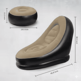 Inflatable Deck Sofa Chair with Air Pump – Portable 1-Seater Lounge Chair with Foot Rest | Comfortable, Lightweight & Easy to Inflate