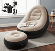 Inflatable Deck Sofa Chair with Air Pump – Portable 1-Seater Lounge Chair with Foot Rest | Comfortable, Lightweight & Easy to Inflate